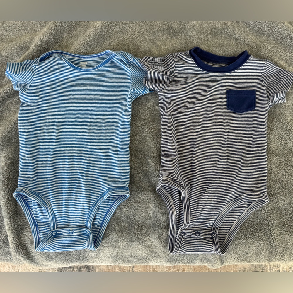 Carter's  Striped Baby onesie x2